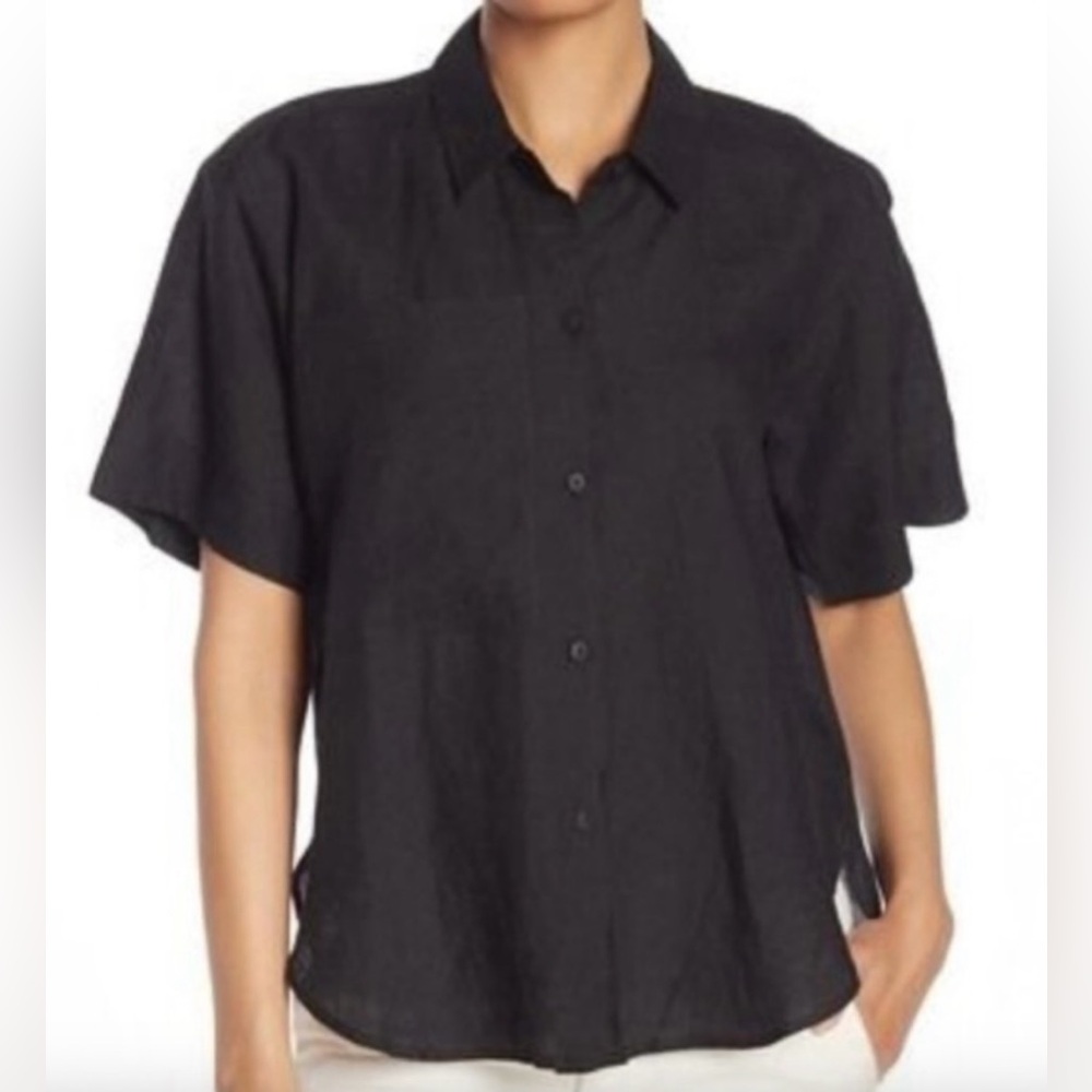 Jarbo Large Pocket Linen Button Up Shirt (size M)